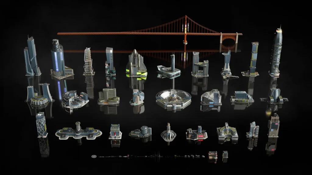 图片[2]-aicgt资源网Kitbash3d模型，新旧金山 – Neo San Francisco