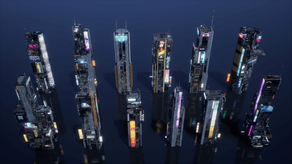 图片[3]-aicgt资源网科幻赛博朋克未来派建筑 – Scifi Cyberpunk Futuristic building Bundle