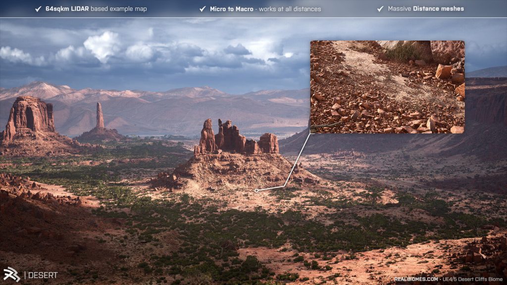 RB - RealBiomes Desert Cliffs Biome - Monument Valley (Trees, Grass, Forest)