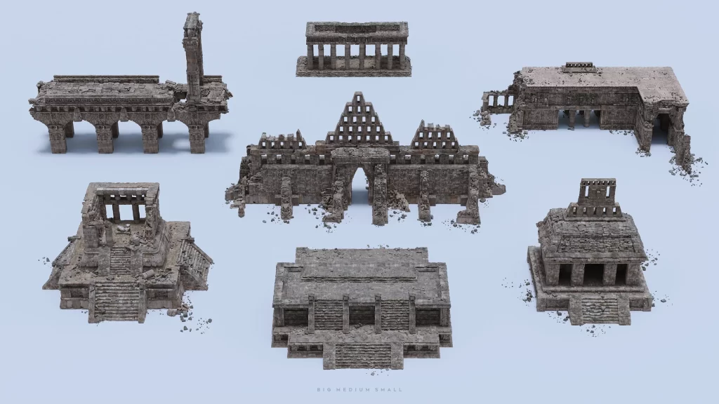 图片[2]虚幻引擎UE资源网-海量优质免费素材网|是一个提供海量CG素材的网站，包含虚幻资源、CG模型、CG教程等 古代遗址资产包 BigMediumSmall – The Lost City 迷失之城系列UE版本