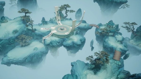 中国古风古代仙侠风水墨画瀑布 – Chinese Ancient Style Ink Painting Waterfall虚幻引擎UE资源网-海量优质免费素材网|是一个提供海量CG素材的网站，包含虚幻资源、CG模型、CG教程等AICGT资源网