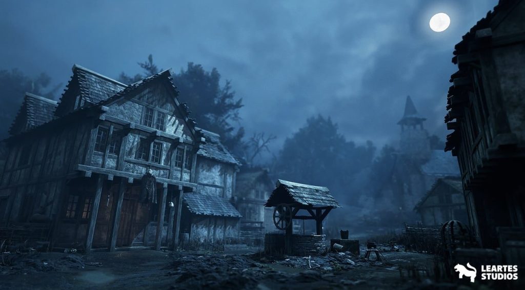 恶魔中世纪村庄环境 – Demonic Village Environment虚幻引擎UE资源网-海量优质免费素材网|是一个提供海量CG素材的网站，包含虚幻资源、CG模型、CG教程等AICGT资源网