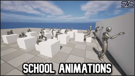 校园动作捕捉动画合集 – School Animations虚幻引擎UE资源网-海量优质免费素材网|是一个提供海量CG素材的网站，包含虚幻资源、CG模型、CG教程等AICGT资源网