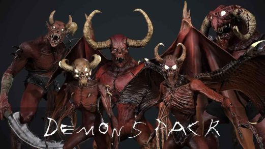恶魔角色模型包 – Demons Pack虚幻引擎UE资源网-海量优质免费素材网|是一个提供海量CG素材的网站，包含虚幻资源、CG模型、CG教程等AICGT资源网