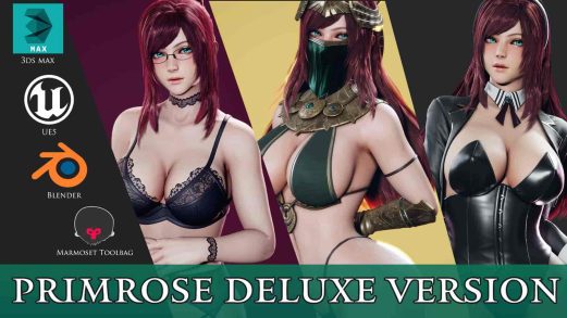普莉姆萝丝豪华版 – 游戏就绪 (Primrose Deluxe Version – Game Ready)虚幻引擎UE资源网-海量优质免费素材网|是一个提供海量CG素材的网站，包含虚幻资源、CG模型、CG教程等AICGT资源网