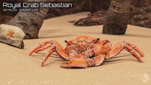 皇家螃蟹”塞巴斯蒂安国王” – Royal Crab King Sebastian虚幻引擎UE资源网-海量优质免费素材网|是一个提供海量CG素材的网站，包含虚幻资源、CG模型、CG教程等AICGT资源网