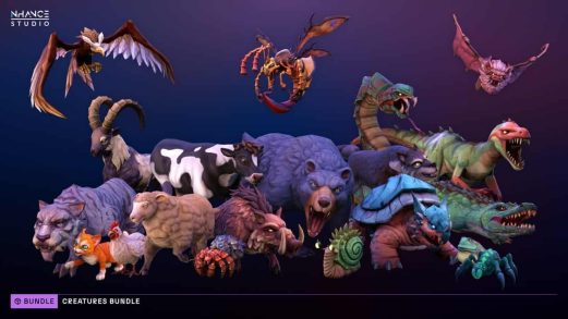 风格化奇幻生物套装 – Stylized Fantasy Creatures Bundle虚幻引擎UE资源网-海量优质免费素材网|是一个提供海量CG素材的网站，包含虚幻资源、CG模型、CG教程等AICGT资源网