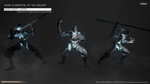 暗黑元素生物包01 – Dark Elemental Bundle 01虚幻引擎UE资源网-海量优质免费素材网|是一个提供海量CG素材的网站，包含虚幻资源、CG模型、CG教程等AICGT资源网