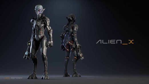 外星战士X4 – Alien X4虚幻引擎UE资源网-海量优质免费素材网|是一个提供海量CG素材的网站，包含虚幻资源、CG模型、CG教程等AICGT资源网