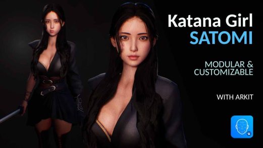 F2刀剑少女Satomi – F2 Katana Girl Satomi虚幻引擎UE资源网-海量优质免费素材网|是一个提供海量CG素材的网站，包含虚幻资源、CG模型、CG教程等AICGT资源网
