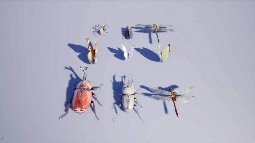 昆虫3D模型包 – Japanese Insect Pack虚幻引擎UE资源网-海量优质免费素材网|是一个提供海量CG素材的网站，包含虚幻资源、CG模型、CG教程等AICGT资源网