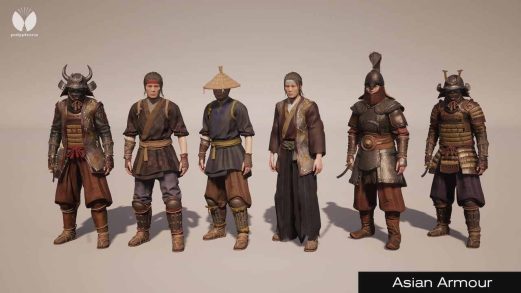 亚洲风格盔甲 – Asian Armour – Metahuman虚幻引擎UE资源网-海量优质免费素材网|是一个提供海量CG素材的网站，包含虚幻资源、CG模型、CG教程等AICGT资源网