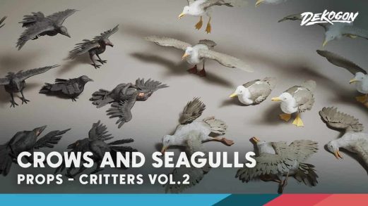 生灵 VOL.2 – Critters VOL.2: Crows & Seagulls虚幻引擎UE资源网-海量优质免费素材网|是一个提供海量CG素材的网站，包含虚幻资源、CG模型、CG教程等AICGT资源网