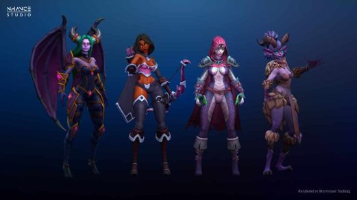风格化奇幻少女 NPC 角色包 – Stylized Fantasy Girls NPC Pack #1虚幻引擎UE资源网-海量优质免费素材网|是一个提供海量CG素材的网站，包含虚幻资源、CG模型、CG教程等AICGT资源网