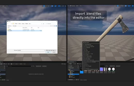 blender文件导入 – Blend File Importer虚幻引擎UE资源网-海量优质免费素材网|是一个提供海量CG素材的网站，包含虚幻资源、CG模型、CG教程等AICGT资源网