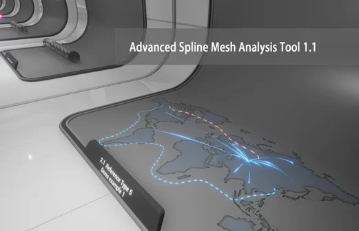 可视化科技城市 线路蓝图 – Advanced Spline Mesh Analysis Tool虚幻引擎UE资源网-海量优质免费素材网|是一个提供海量CG素材的网站，包含虚幻资源、CG模型、CG教程等AICGT资源网