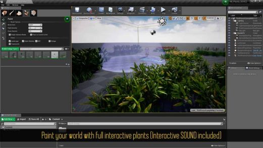 动态交互植物第8卷 – 植被工具与交互音效 – Dynamic Interactive Foliage Plants 8 – Foliage tool and interactive sound