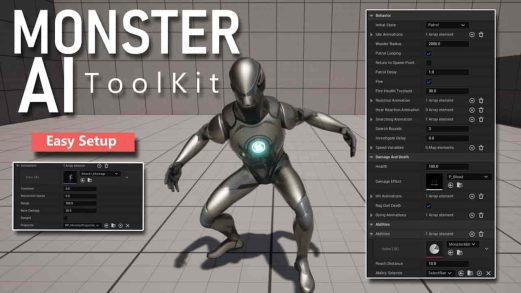 怪兽AI工具包 – Monster AI Kit虚幻引擎UE资源网-海量优质免费素材网|是一个提供海量CG素材的网站，包含虚幻资源、CG模型、CG教程等AICGT资源网
